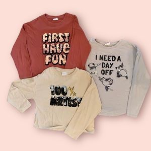 Zara girl’s flippy sequin tops sizes 9 & 10